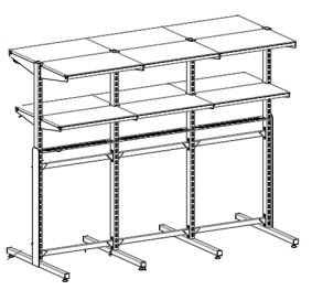 Суперструктура островная для ларь-бонеты Haier 2100 (С-1048.01.000 СБ) RAL7037 матовый, без подсветки