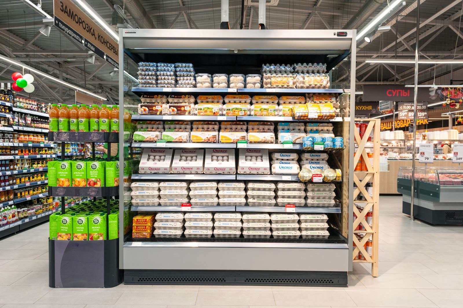 Гипермаркет EUROSPAR с рестораном “под ключ” в городе Саранск: проектирование, коммуникации, оборудование и монтаж