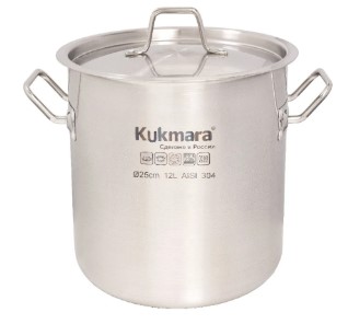 Котел 30 л нерж. D35 см с крышкой [HRC-SP30035M]