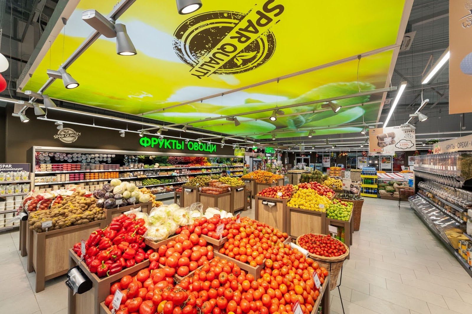 Гипермаркет EUROSPAR с рестораном “под ключ” в городе Саранск: проектирование, коммуникации, оборудование и монтаж