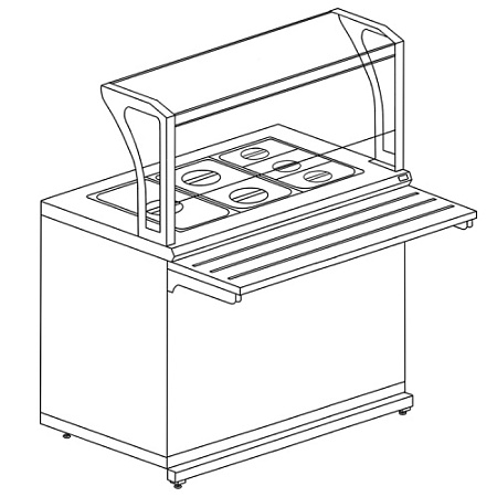 Мармит вторых блюд паровой Luxstahl МВП (С)-1200 Premium (камень)