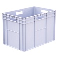 Ящик полимерный 600х400х420 мороз. стенки сплошные, дно усиленное, 4 открытые ручки [32234]