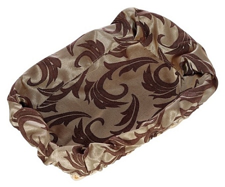 Чехол для корзинки кт1915 прямоугольный МАТИ коричневая с золотом перья