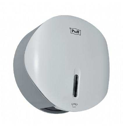 Диспенсер  туалетной бумаги Рuff-7145, белый, с замком, ABS-пластик