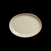 БЛЮДО овальное 10" 265х195х33мм, слоновая кость+ зеленый "China Town"