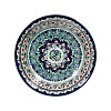Тарелка, керамика "Узоры", 200 мм, глубокая, синяя