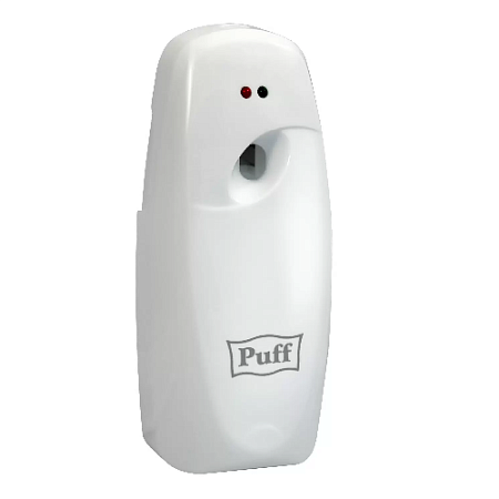 Освежитель воздуха автоматический puff-6110, белый, флакон EUR0 300 мл или 250 мл, 9х10х22 см  (1402.107)