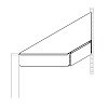 Навес прямой угловой внутренней с подсветкой ECO 470 мм