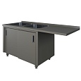Стол-тумба с ванными моечными Luxstahl СТВ2Лев-16/6 двери-купе (366194)