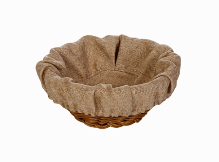 Чехол для корзинки рогожка бежевый (цвет1) (кт1898 кт1899 круглый)