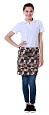 Фартук официанта короткий короткий кофе в квадратах[00303]