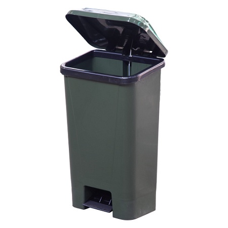 Мусорный контейнер полимерный 60 л  с педалью и пакетодержателем [36518]