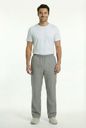 Брюки повара летние серые [00201 р.58] с кнопками
