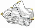 Корзина покупательская металлическая SB22-CR (желтый) 22л хром