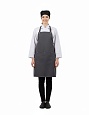 Фартук Х-образными лямками в люверсах серый хлопок