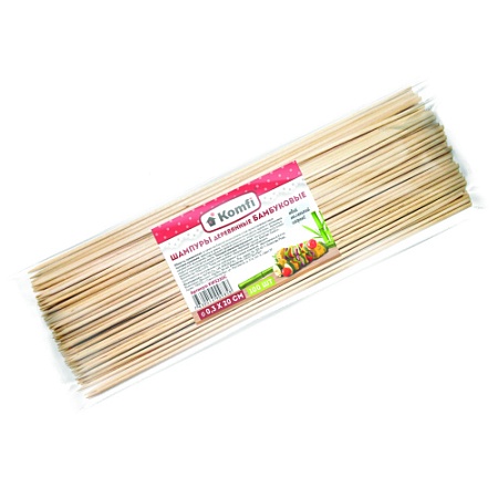 ШАМПУР деревянный (бамбук) 0.3х20см. 100шт. Komfi [KWS220С]