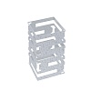 Подставка-куб фуршетная 150х150х255 мм серебро с белым Luxstahl