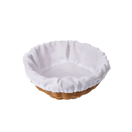 Чехол для корзинки пластиковой круглой габардин белый