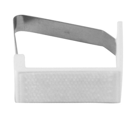 Зажим для скатерти белый с липучкой [32092]