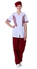 Брюки повара летние женские бордовые [00203]