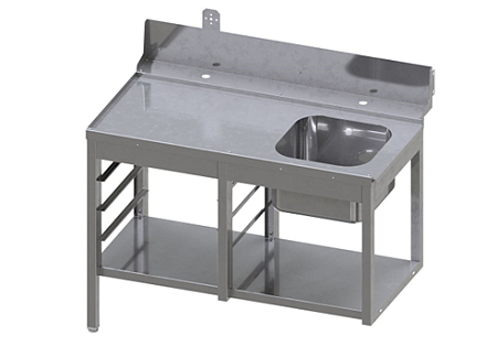 Стол предмоечный универсальный Luxstahl СПМП-6-3  без душирующего устройства