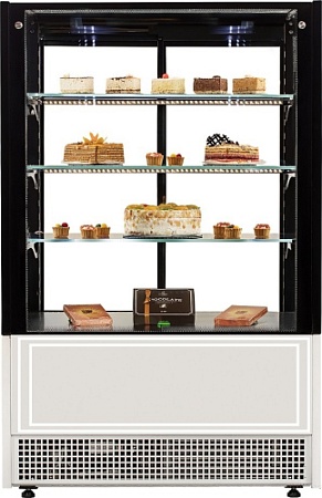 Витрина Cryspi Elegia Quadro К 850Д R290 (ЕL.2.G9005мат.A9005мат.B9010 СВЕТЛЫЙ стр.м.P1.PS)