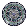 Тарелка ляган, керамика "Узоры", 280 мм, синяя