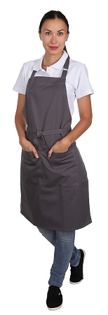 Фартук "Гриль" серый Хлопок [00301]