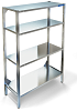 СТЕЛЛАЖ СТР-134/1204 нержавейка,сплошной