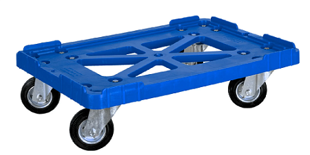 Тележка 600х400х175мм ПЭНД цвет в ассорт черн колеса [508]