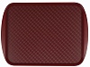 Поднос столовый из полистирола 420х300 мм бордовый [422106721]
