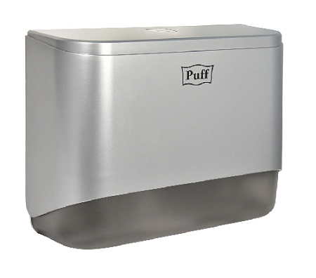 Диспенсер бумажных полотенец Puff-5140S, хром, с замком, ABS-пластик