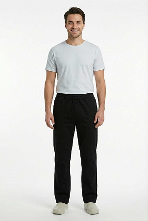 Брюки повара универсальные чёрные хлопок [00202]