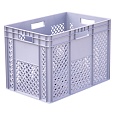 Ящик полимерный 600х400х420 мороз. стенки перфо, дно перфо, 4 открытые ручки [32630]