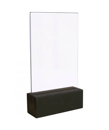 Тейбл тент А6 на дер. основ. 40х40 черный