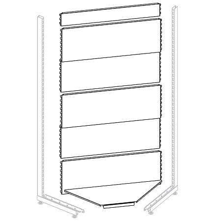 База углового стеллажа ECO 2250 мм (внутренняя)