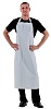 Фартук мясника 120х120 см.длинный белый влагозащитный полиуретан